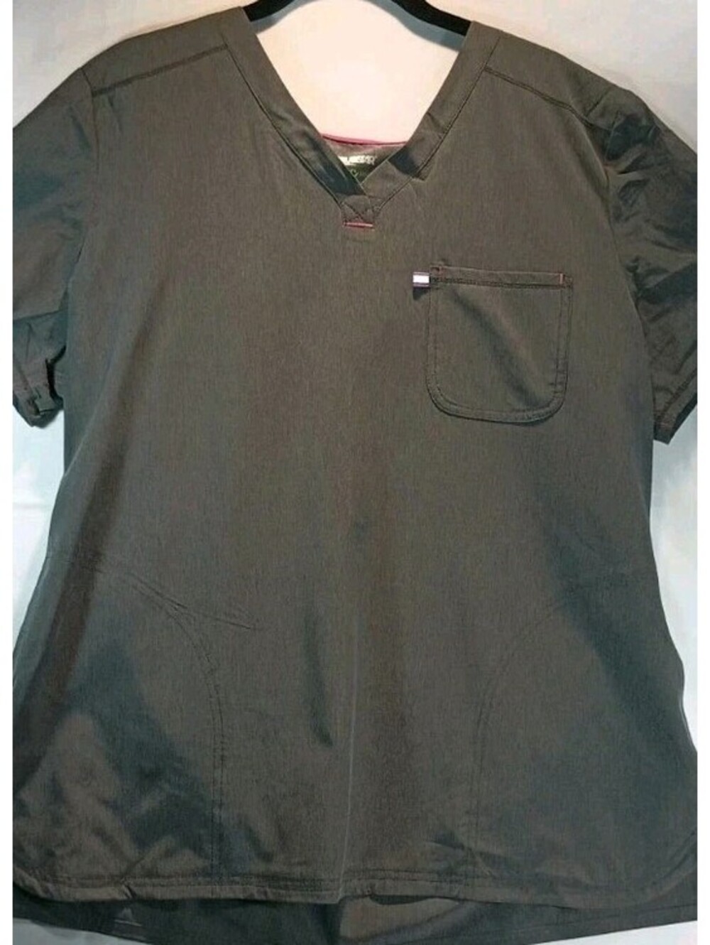Scrub Star - Women's Size XL - Henley Grey Top - Excellent Condition